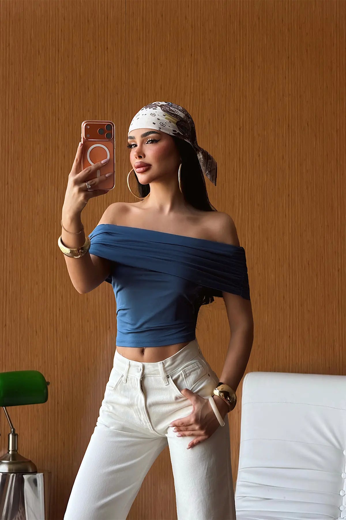 İndigo Basic Crop Top