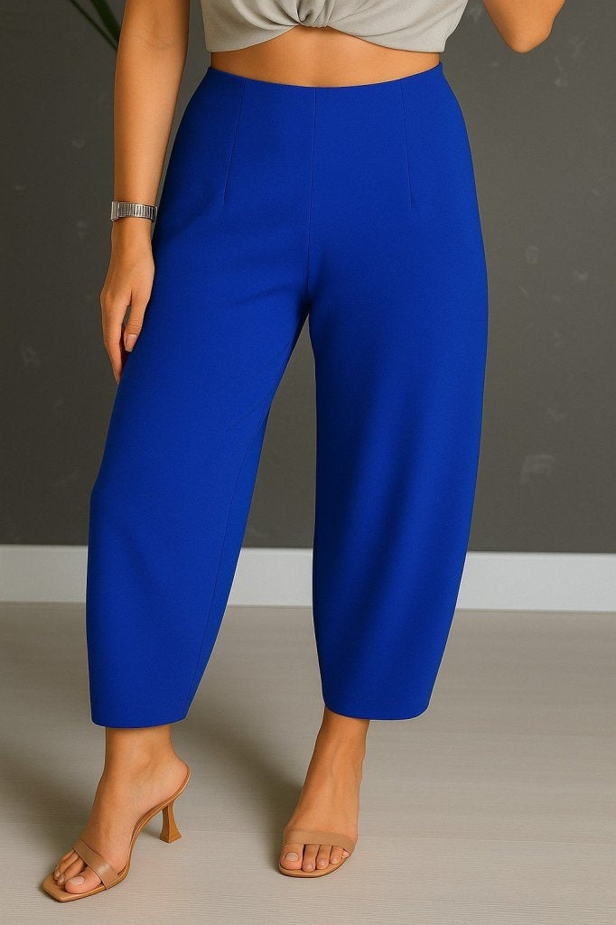 Women's High Waist Crepe Trousers, 27956