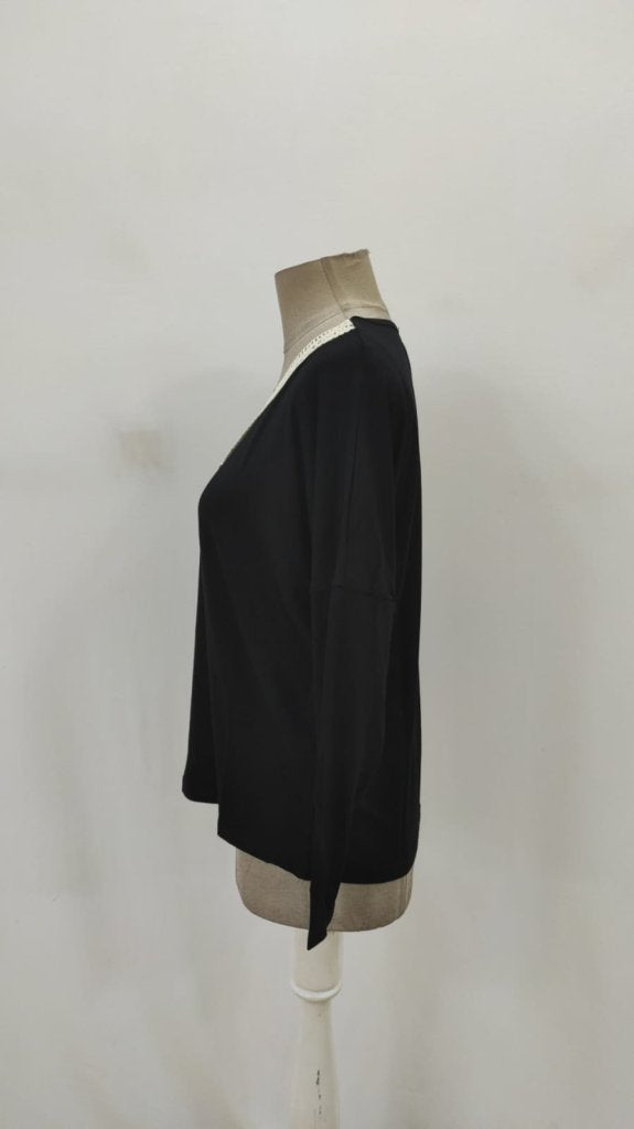 Kadın Uzun Kollu V Yakalı Yarasa Kollu Viskon Bluz , 26848