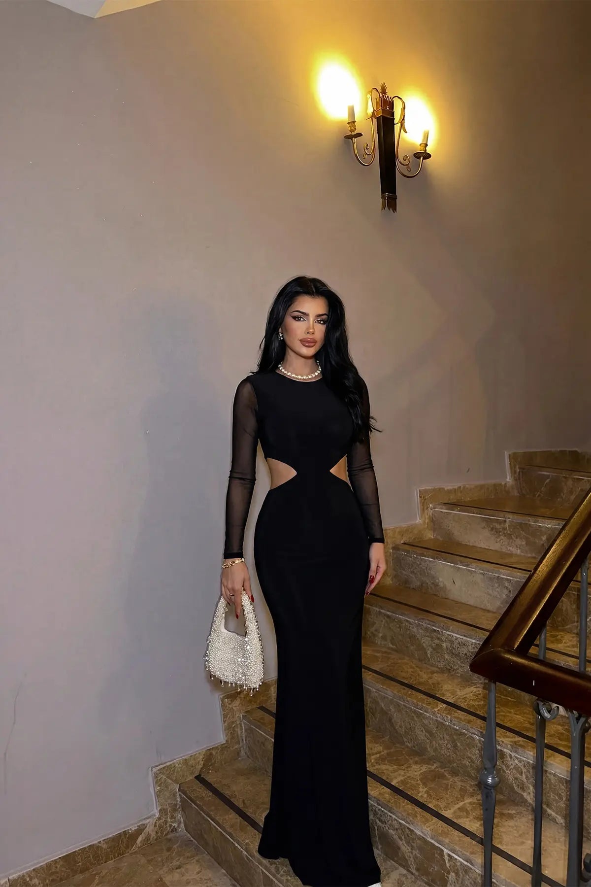 Siyah Basic Uzun Elbise