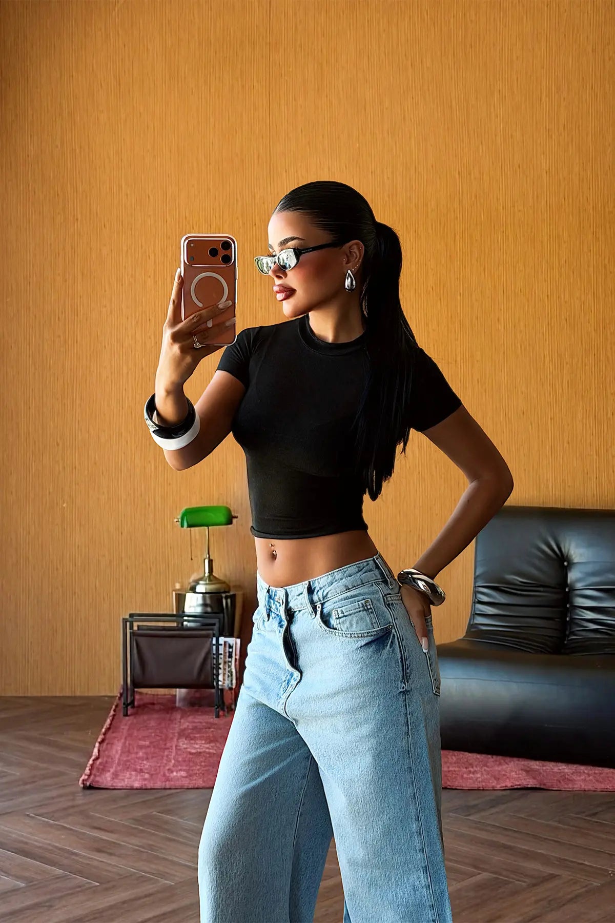 Siyah Basic Crop Top