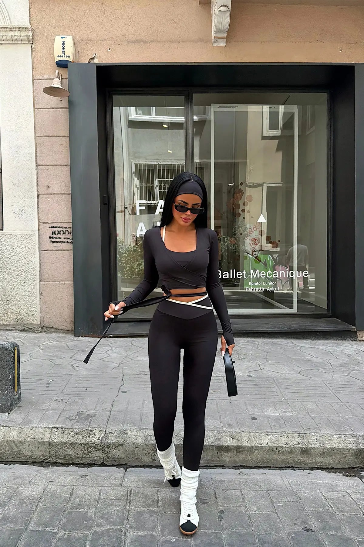 Siyah Elysia 5 li Yoga Set