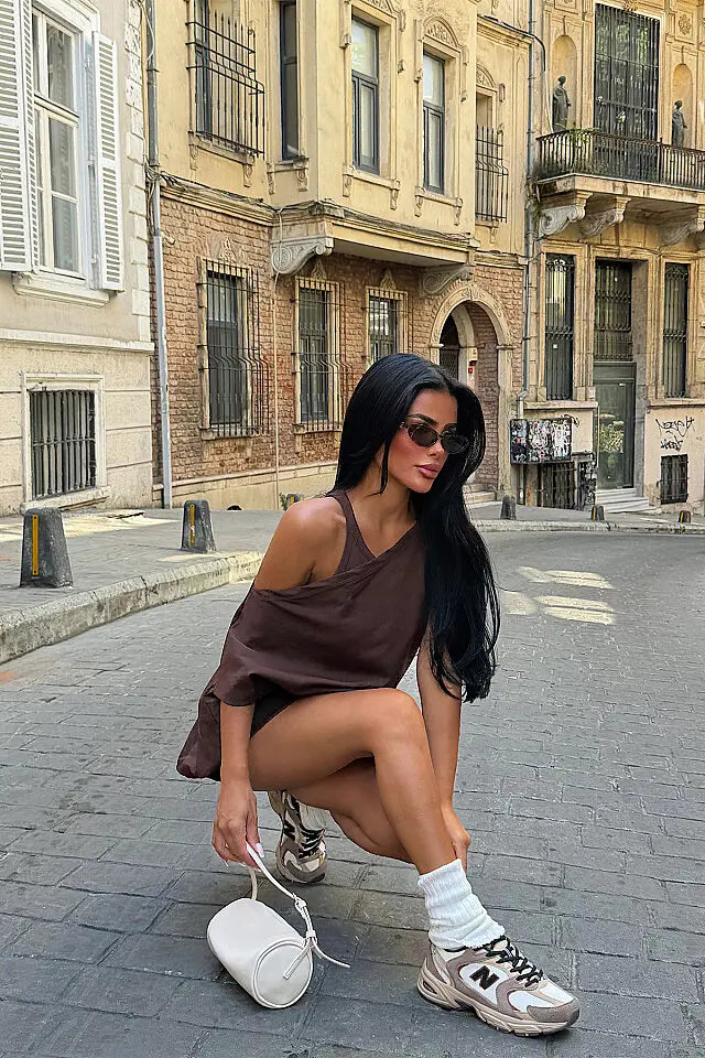 Kahverengi Mariya 3 lü Yoga Takım