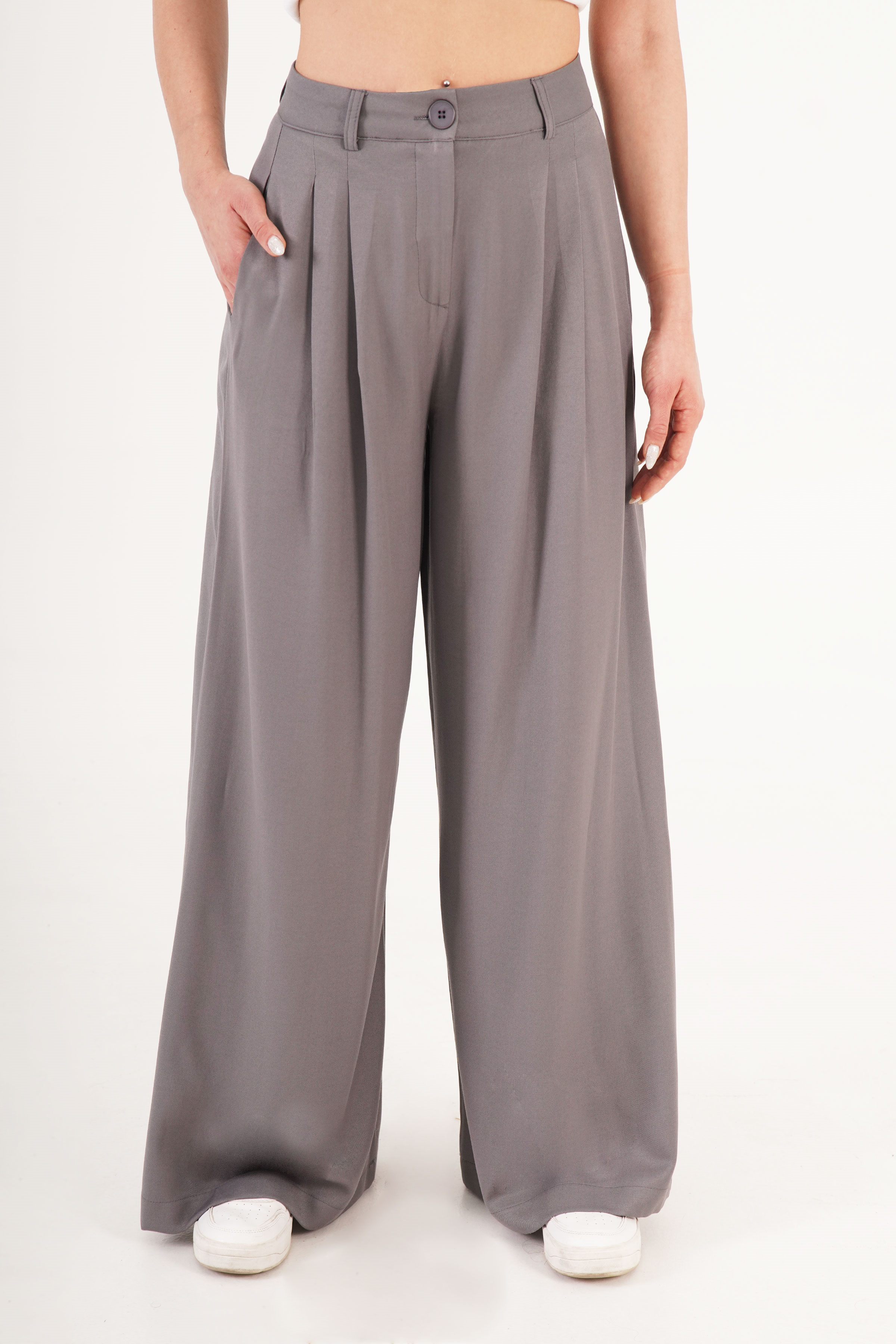 Piliseli Çift Cepli Salaş Toptan Vizon Pantolon