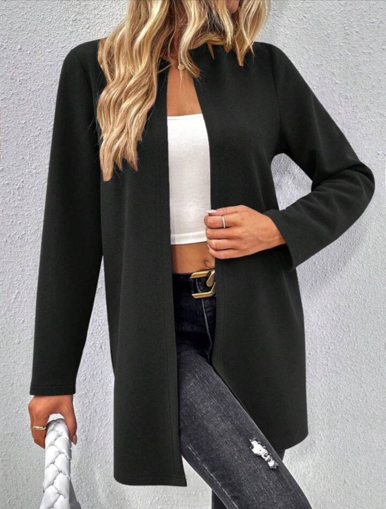 Women's Long Sleeve Open Front Long Modal Cardigan, 29284