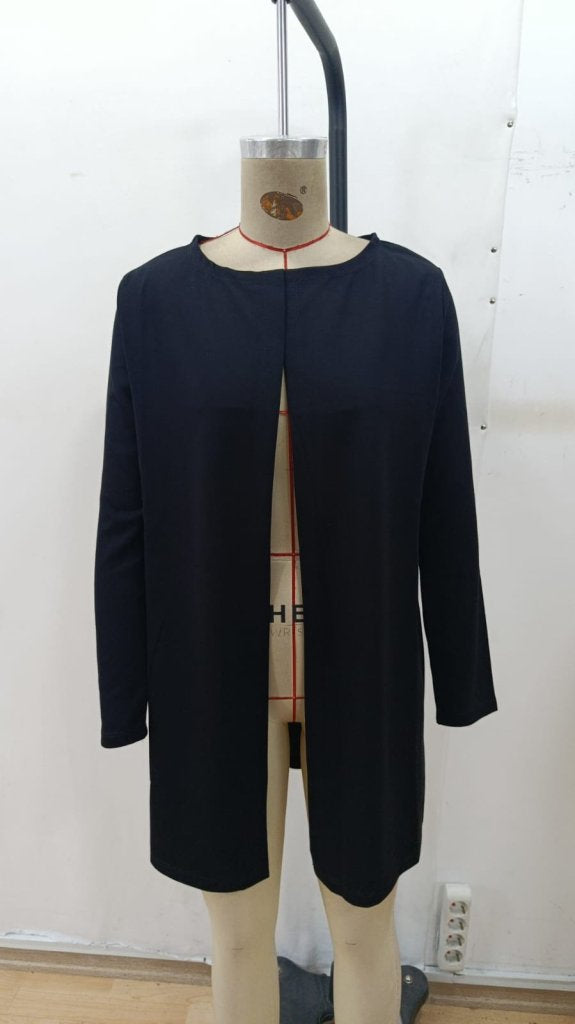 Women's Long Sleeve Open Front Long Modal Cardigan, 29284