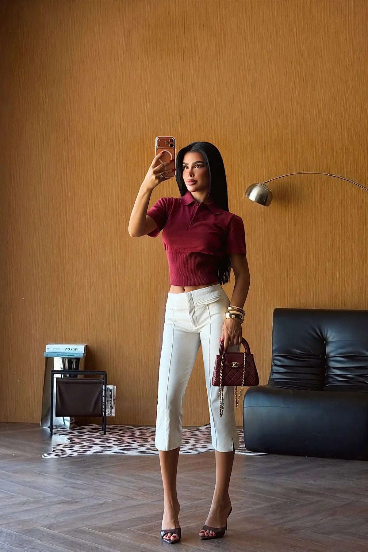 Bordo Polo Yaka Triko Tişört