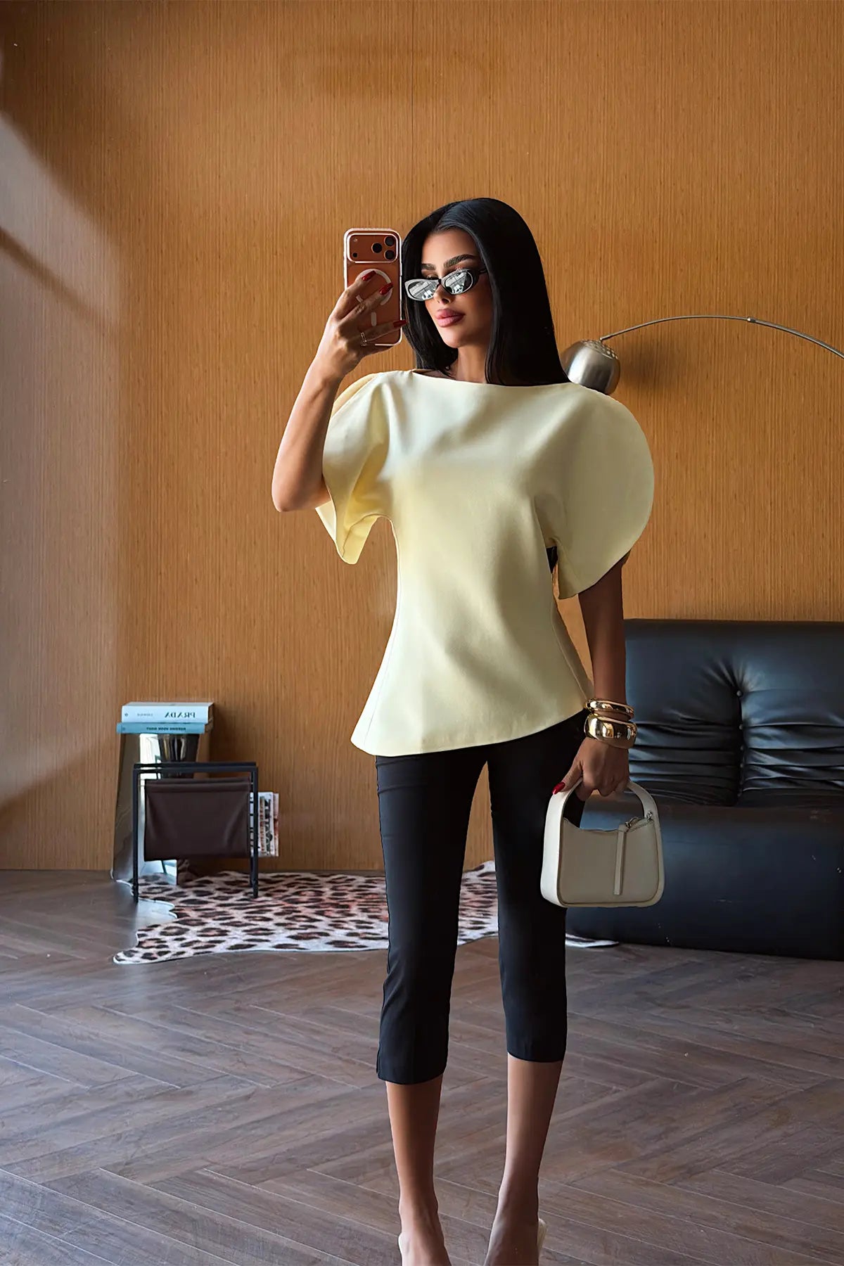 Sarı Basic Bluz