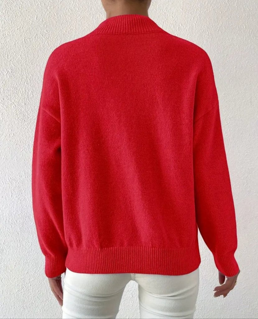 Women's Long Sleeve Turtleneck Knit Blouse, 29722