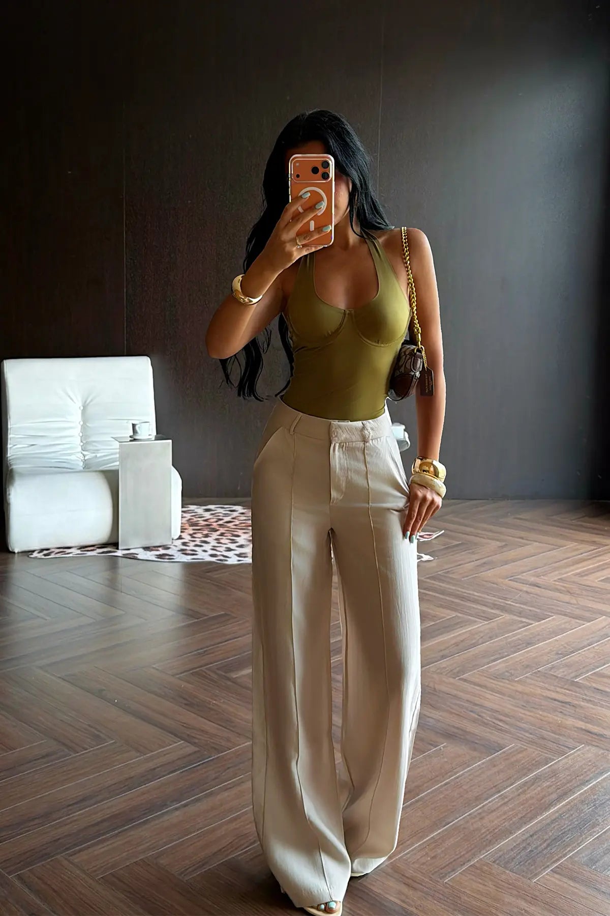 Taş Basic Kemer Detay Pantolon