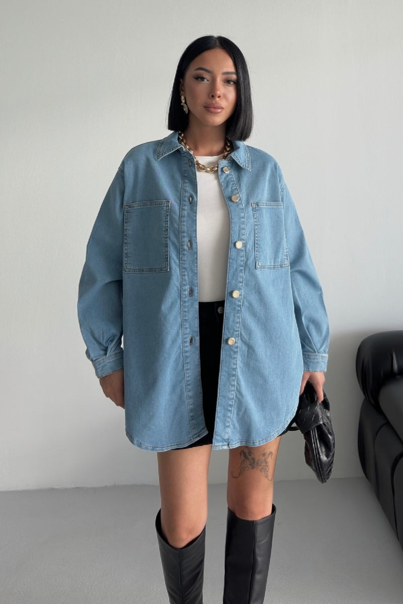 Oversize Kot Gömlek 6090