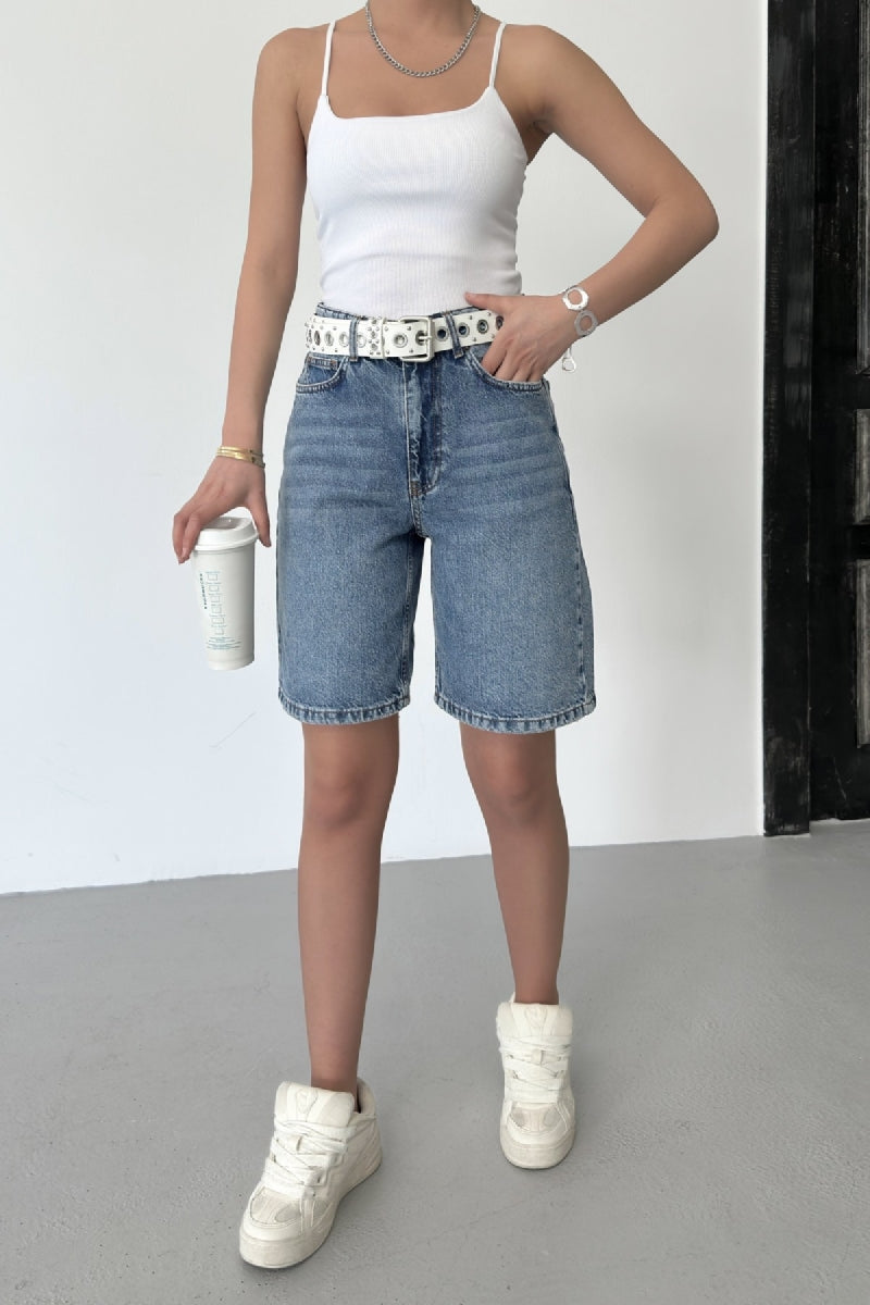 Orta Boy Kot Şort 2001 - Orta Mavi Kot - (36-42-6-2) - 2