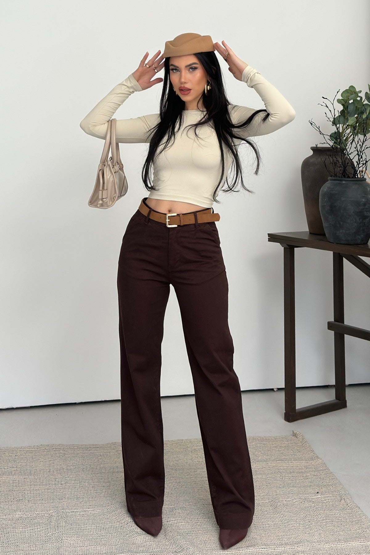 Pensli Kot Pantolon 7069 - Kahverengi - (27-32) - 2