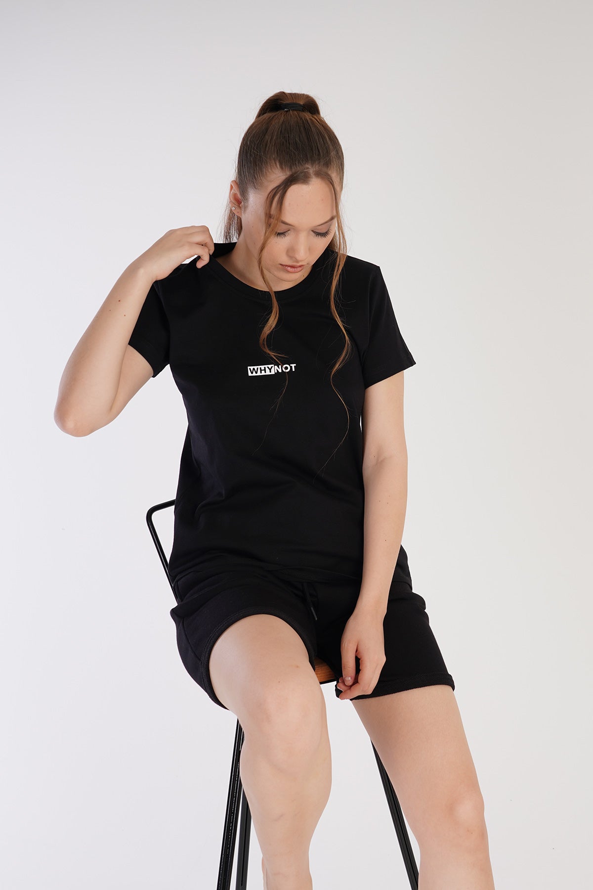 KADIN P.SUPREM/3IPLIK O YAKA KISA KOL DOUBLE PACA CEPLI SORT TAKIM