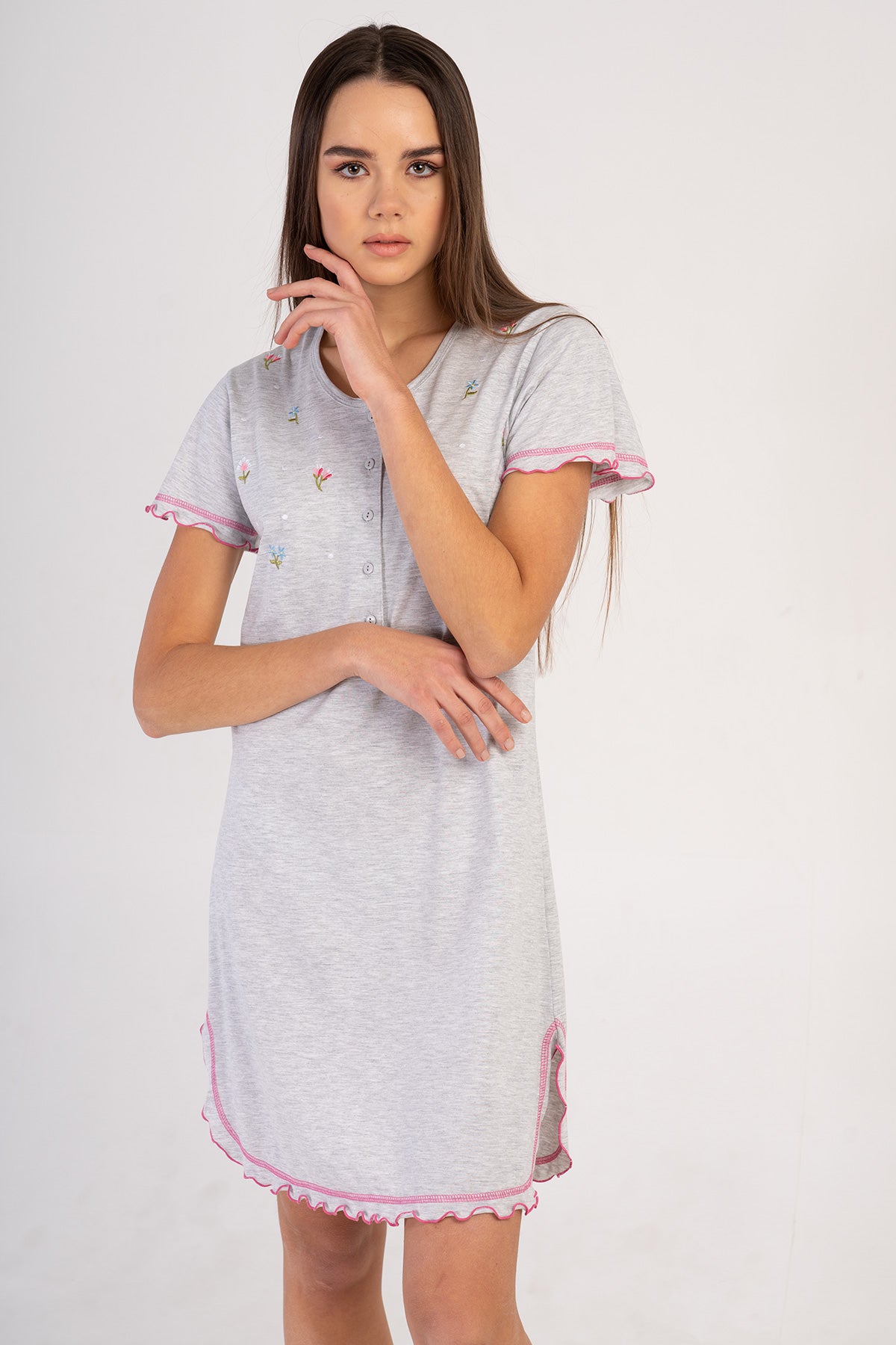 Woman Gray Melange Tunic