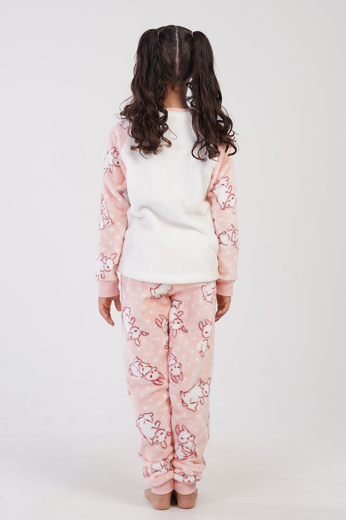 KIZ COCUK SOFT O YAKA REGLAN UZUN KOL ETEGI OVAL MANSETLI PIJAMA TAKIM(7-8/13-14) - TOZPEMBE001