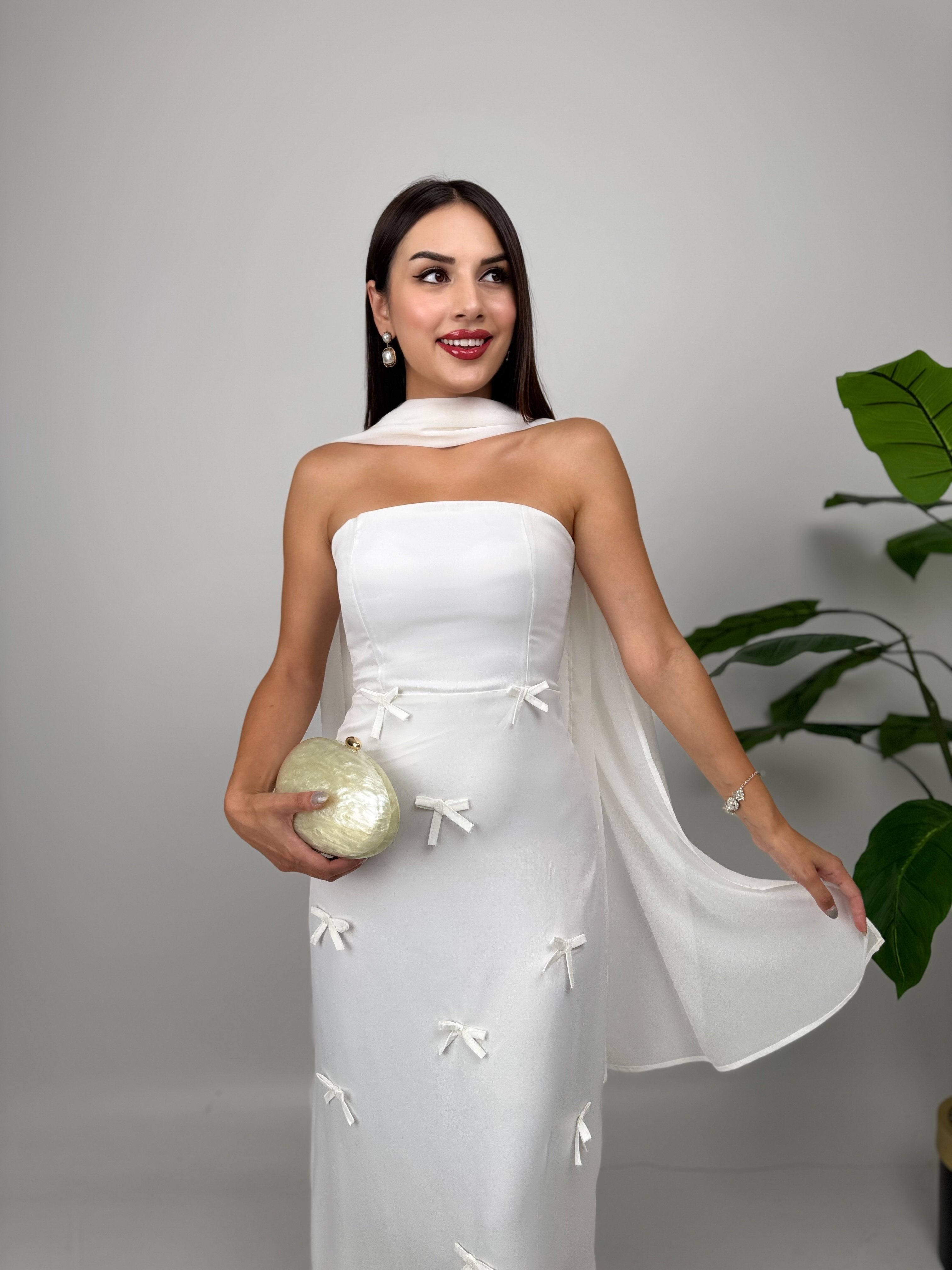 3060 SATEN KURDELELİ ELBİSE