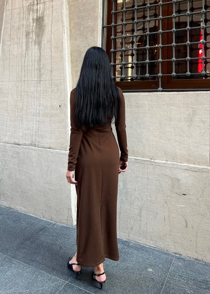 3058 ÖNÜ PİLELİ ELBİSE