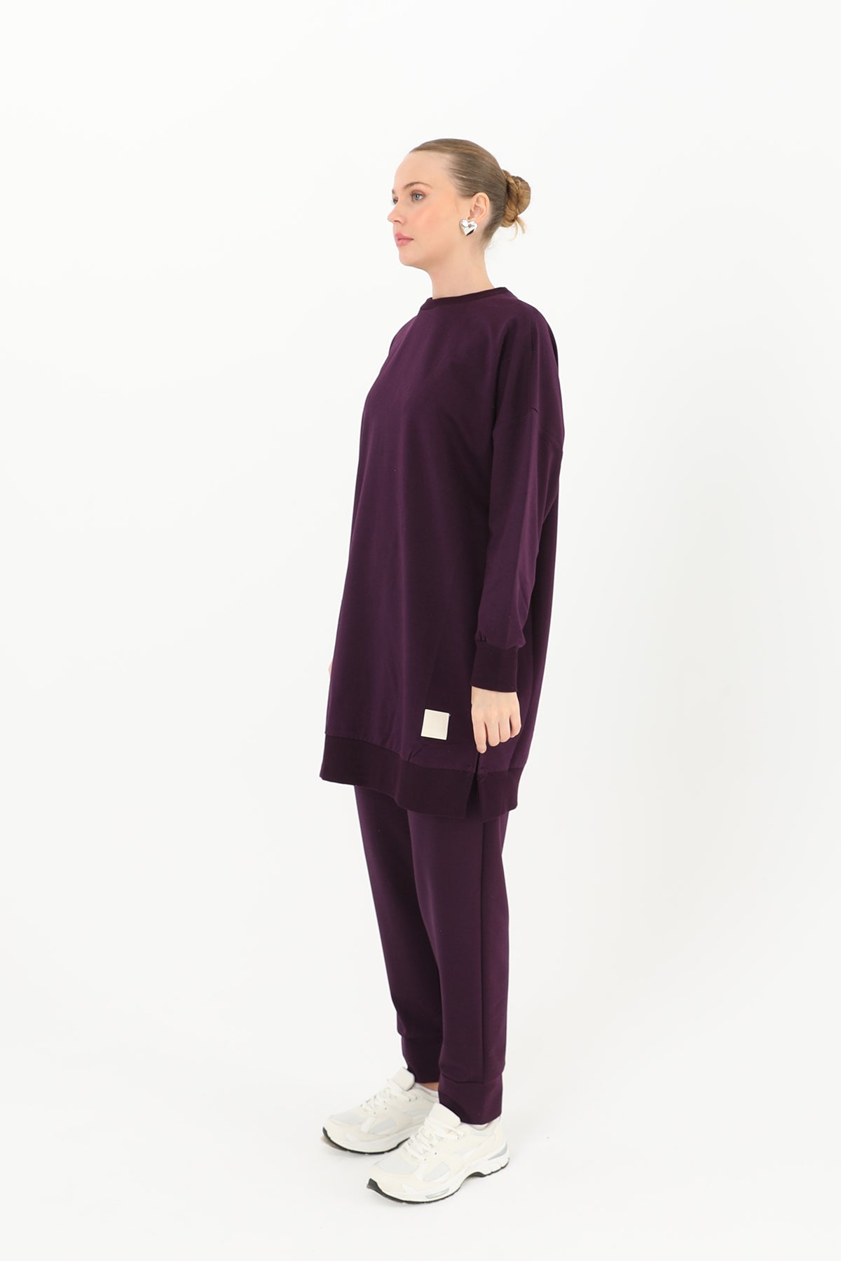 Kadın Basic Tunic - 30644TUN - PURPLE