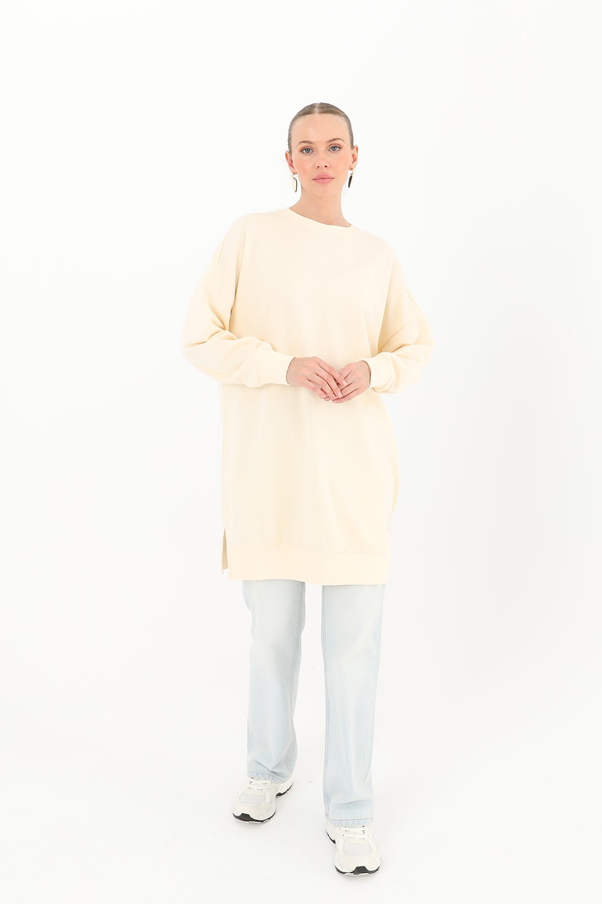 Kadın Basic Tunic - 30644TUN - BEIGE