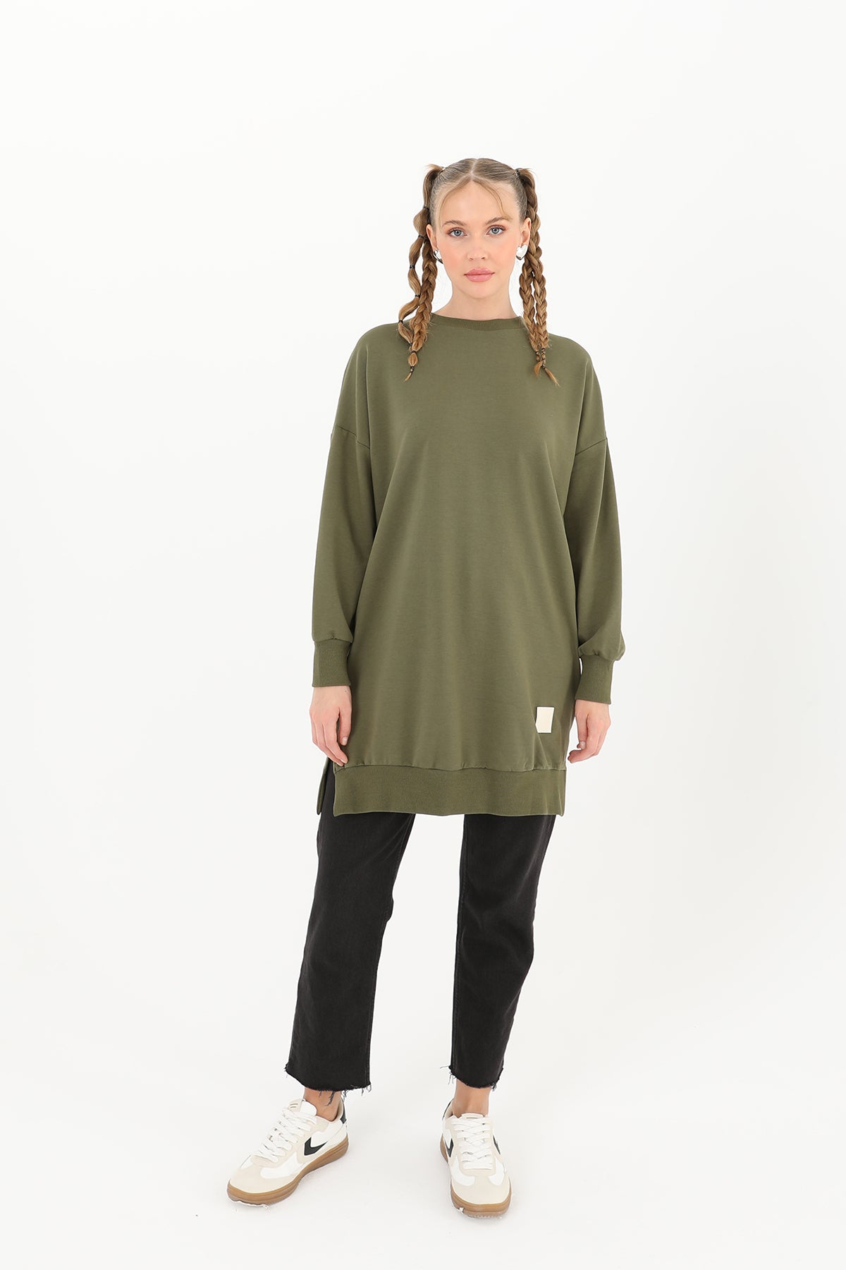 Kadın Basic Tunic - 30644TUN - KHAKI