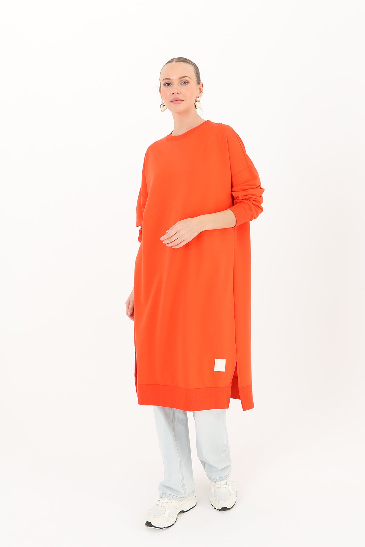 Kadın Basic Tunic - 30645TUN - LIGHT RED