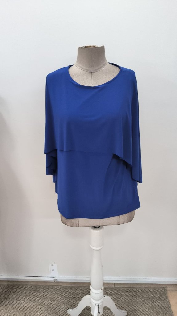 Women's Short Sleeve Round Neck Wide Fit Batwing Sandy Blouse, 31115