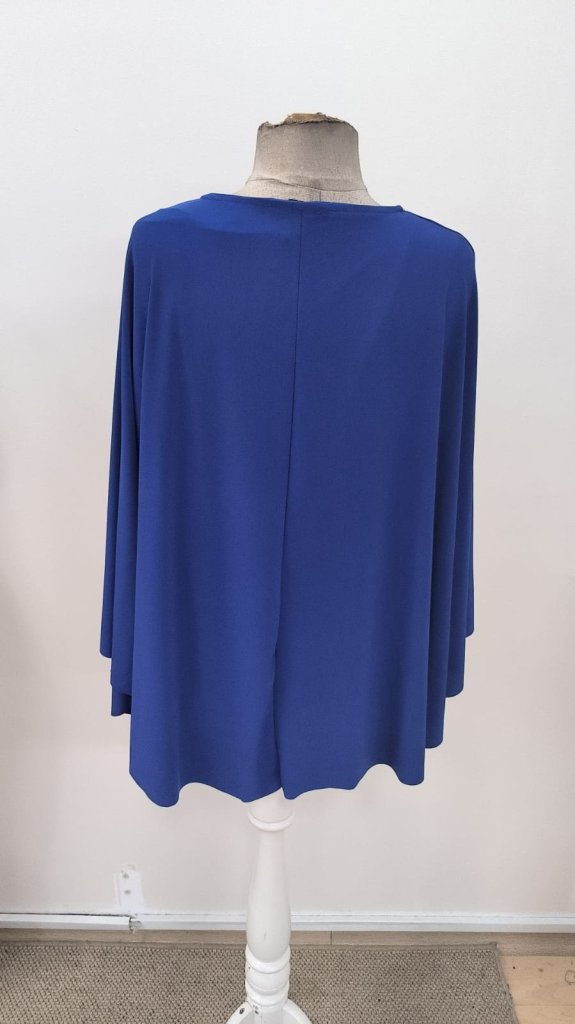 Women's Short Sleeve Round Neck Wide Fit Batwing Sandy Blouse, 31115