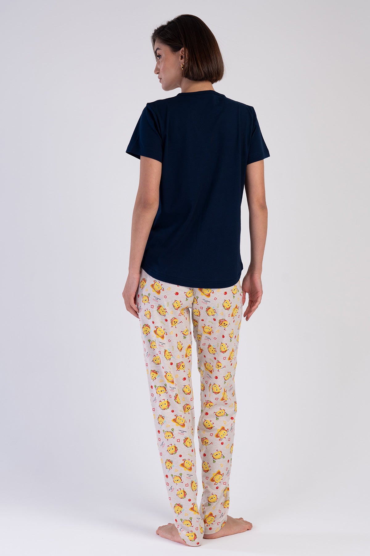 KADIN P.SUPREM O YAKA KISA KOL ETEGI OVAL PIJAMA TAKIM