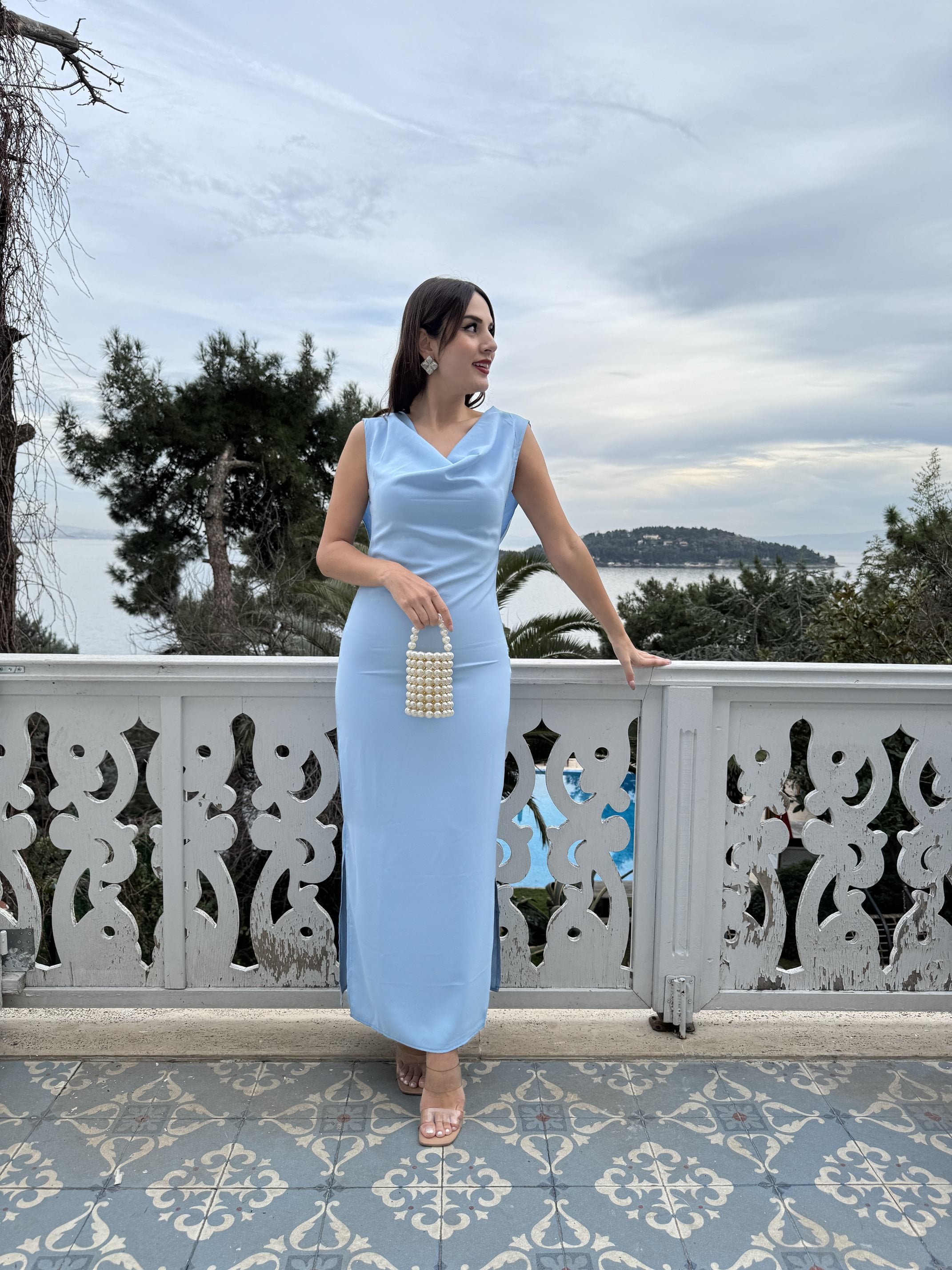 3113 DROPPED SHOULDER DRESS
