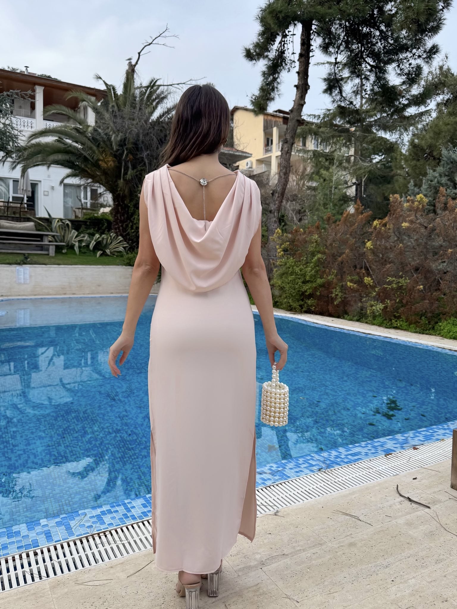 3113 DROPPED SHOULDER DRESS