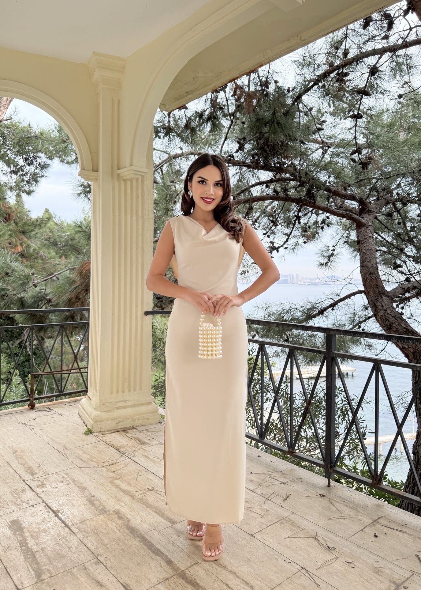 3113 DROPPED SHOULDER DRESS