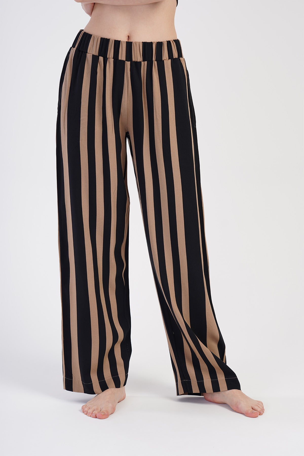 KADIN BELMANDO CEPLI TEK ALT PIJAMA - SIYAH