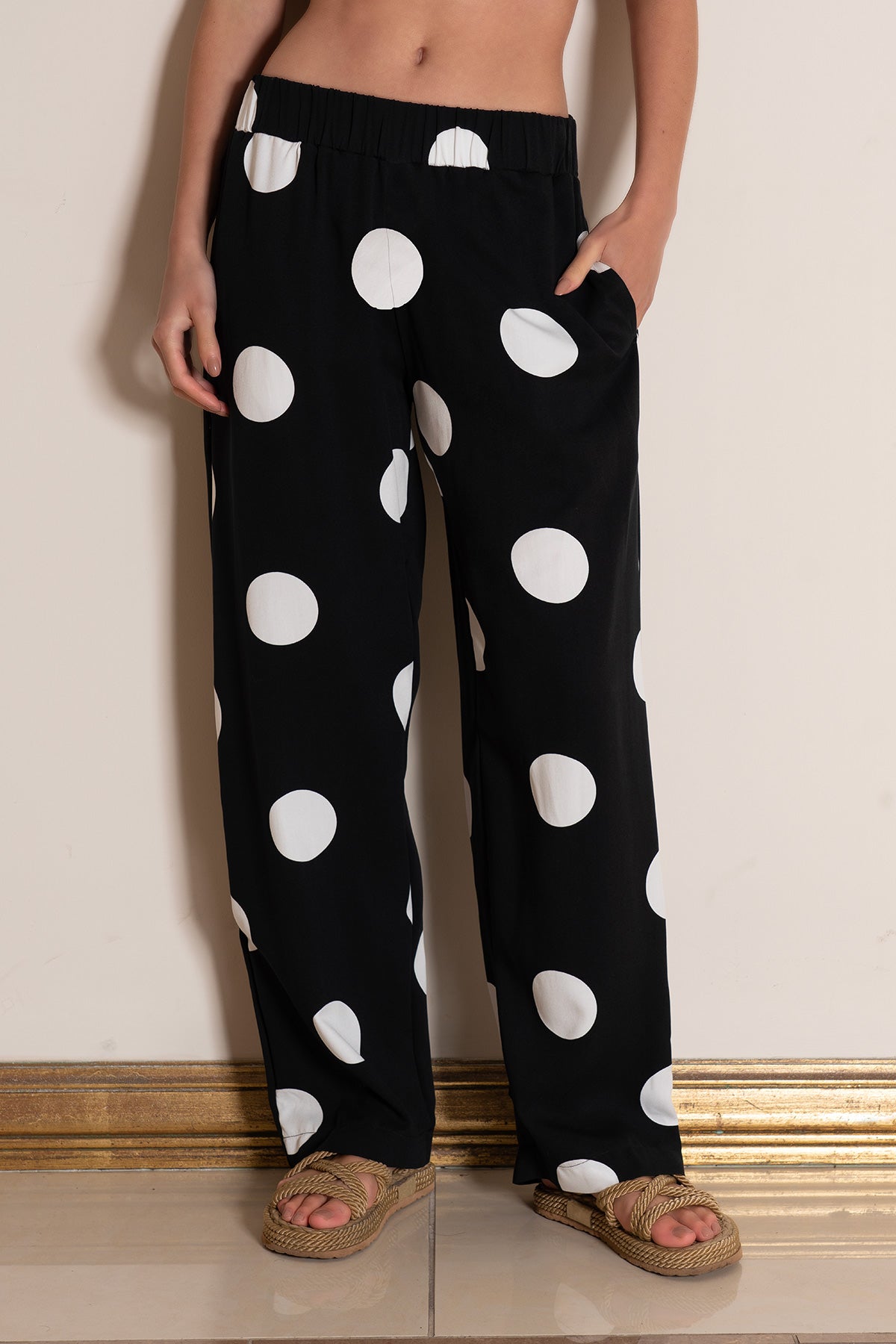 KADIN BELMANDO CEPLI TEK ALT PIJAMA - SIYAH