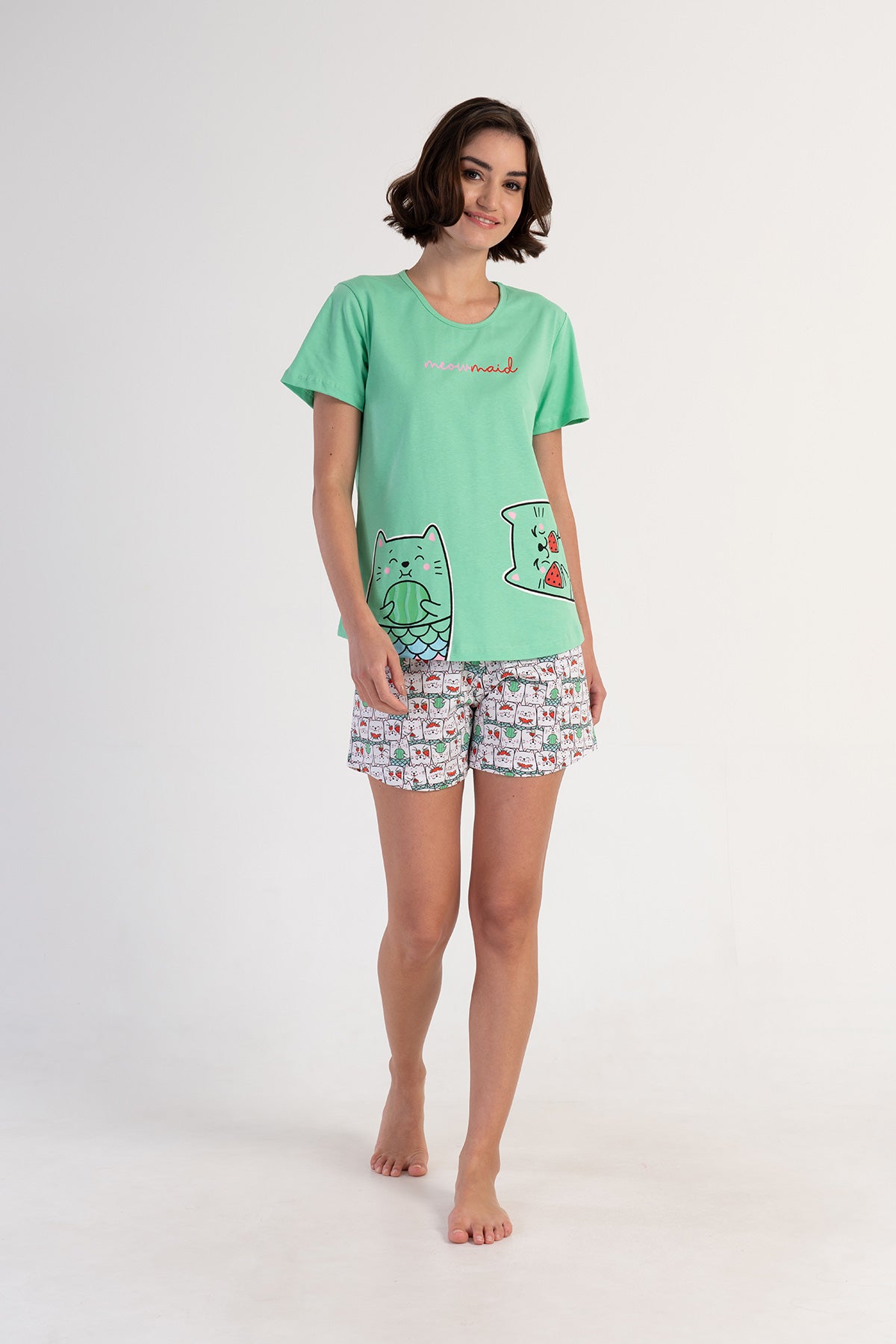 KADIN P.SUPREM O YAKA KISA KOL ETEGI OVAL SORT TAKIM