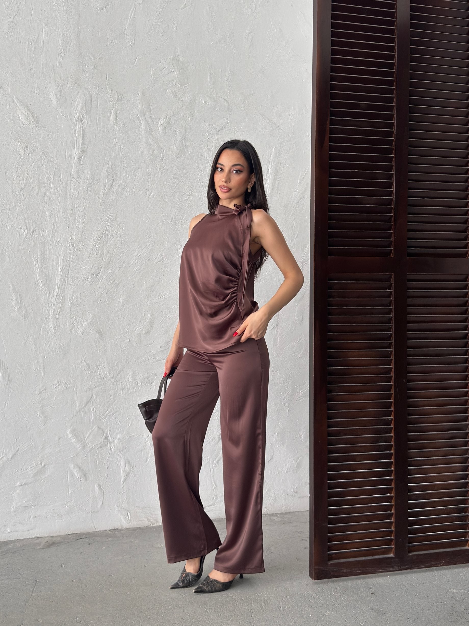3149 PUNATİYELİ BLUZ SATEN
