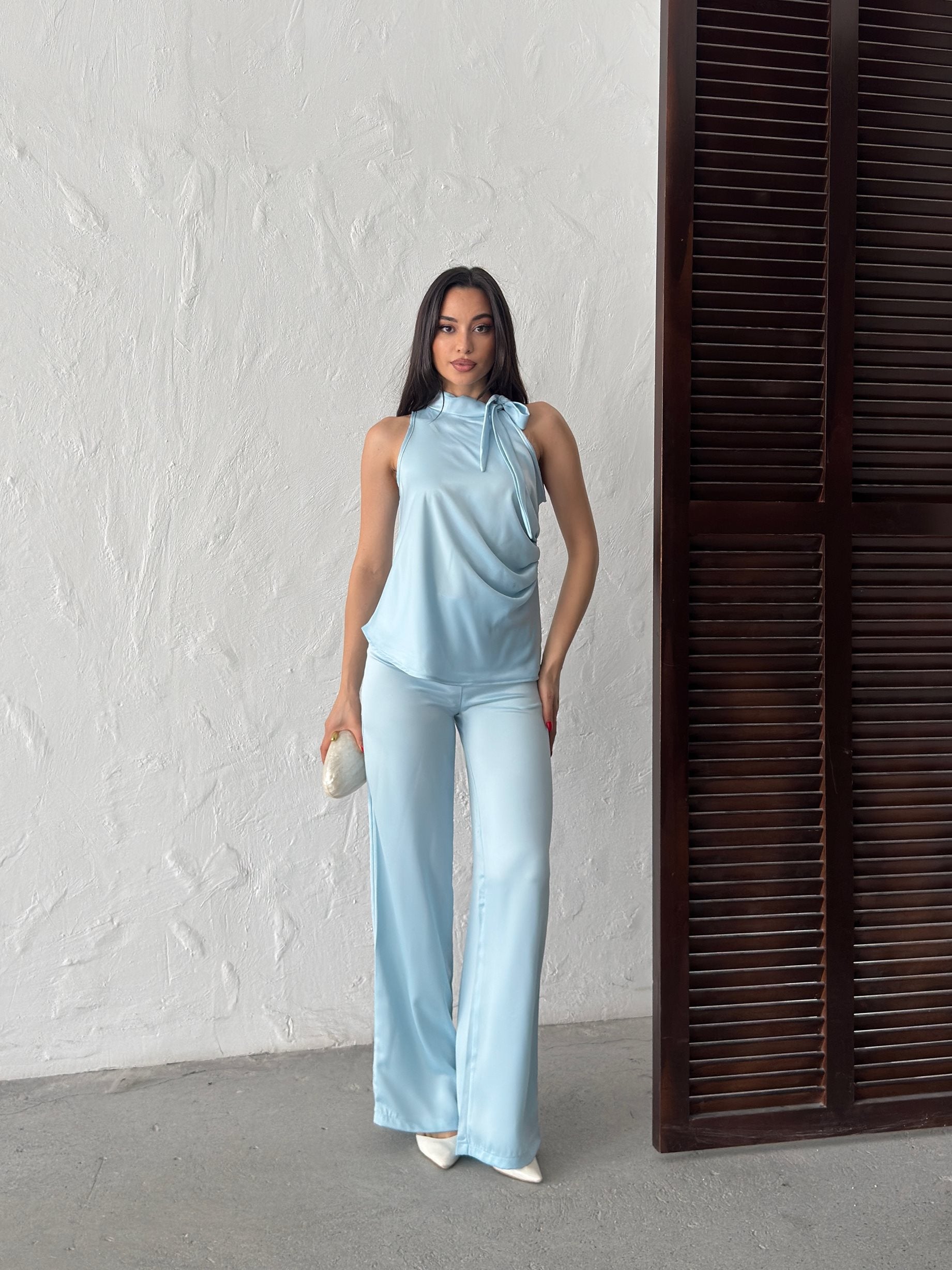 3149 PUNATİYELİ BLUZ SATEN
