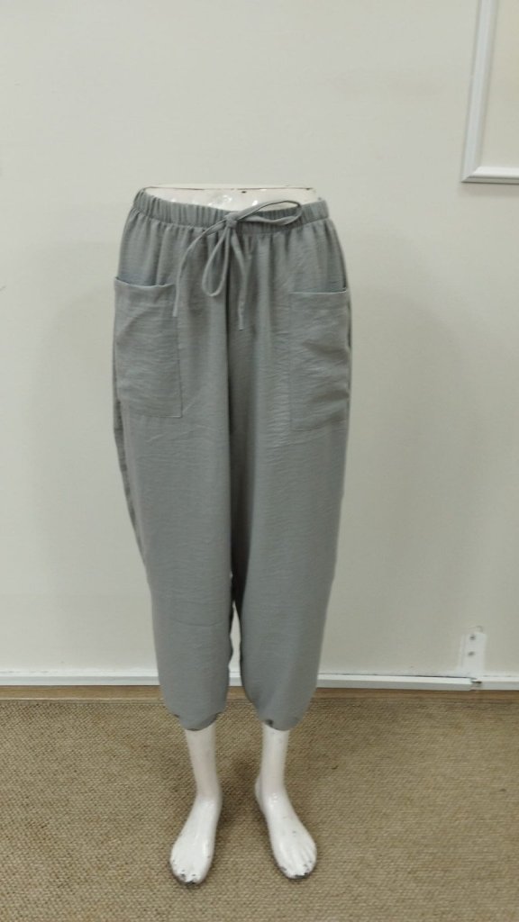 Kadın Beli Lastikli Bağcıklı Düğme Detaylı Pantolon , 36567