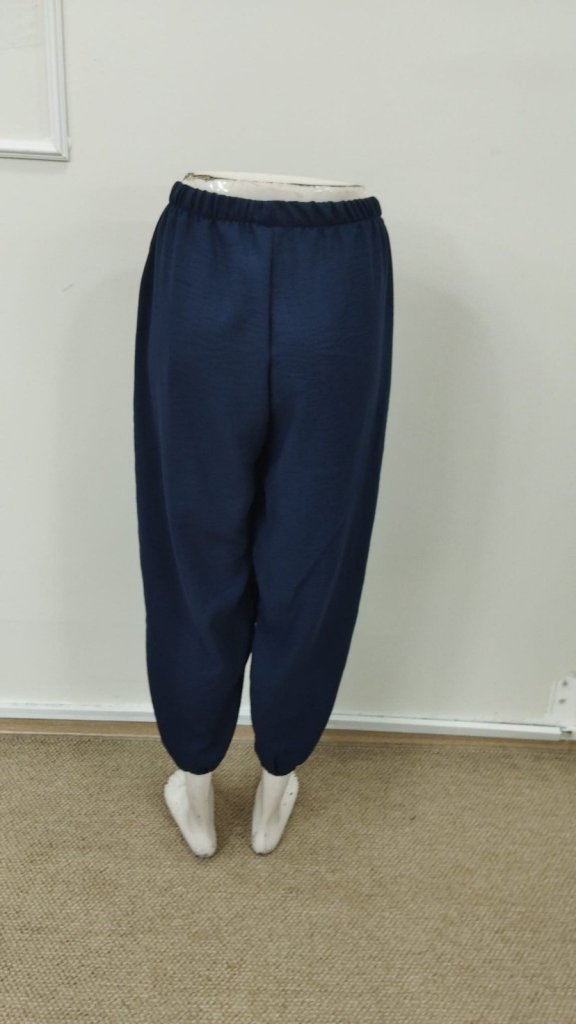 Kadın Beli Lastikli Bağcıklı Düğme Detaylı Pantolon , 36568