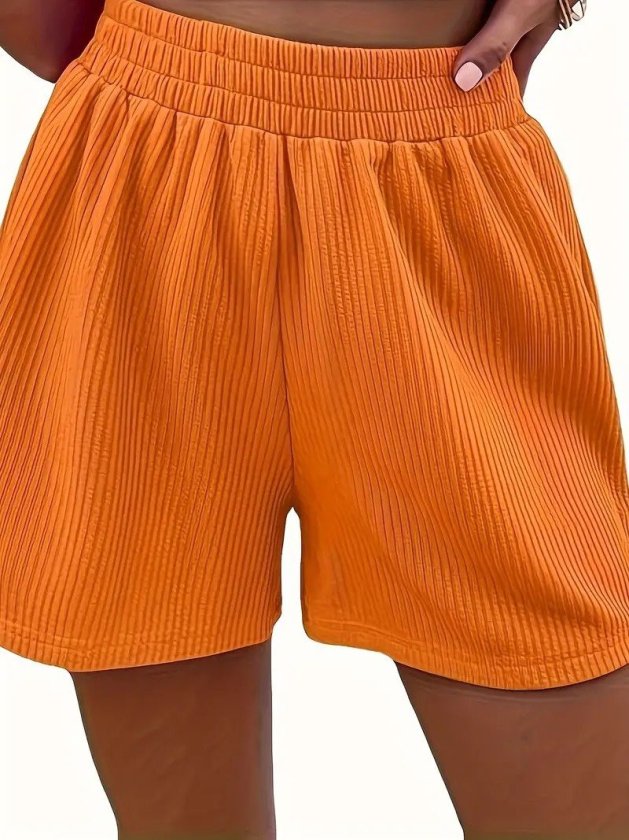 Women's Strappy Round Neck Twisted Crop Top and Blouse Short Two-Piece Set, 32374