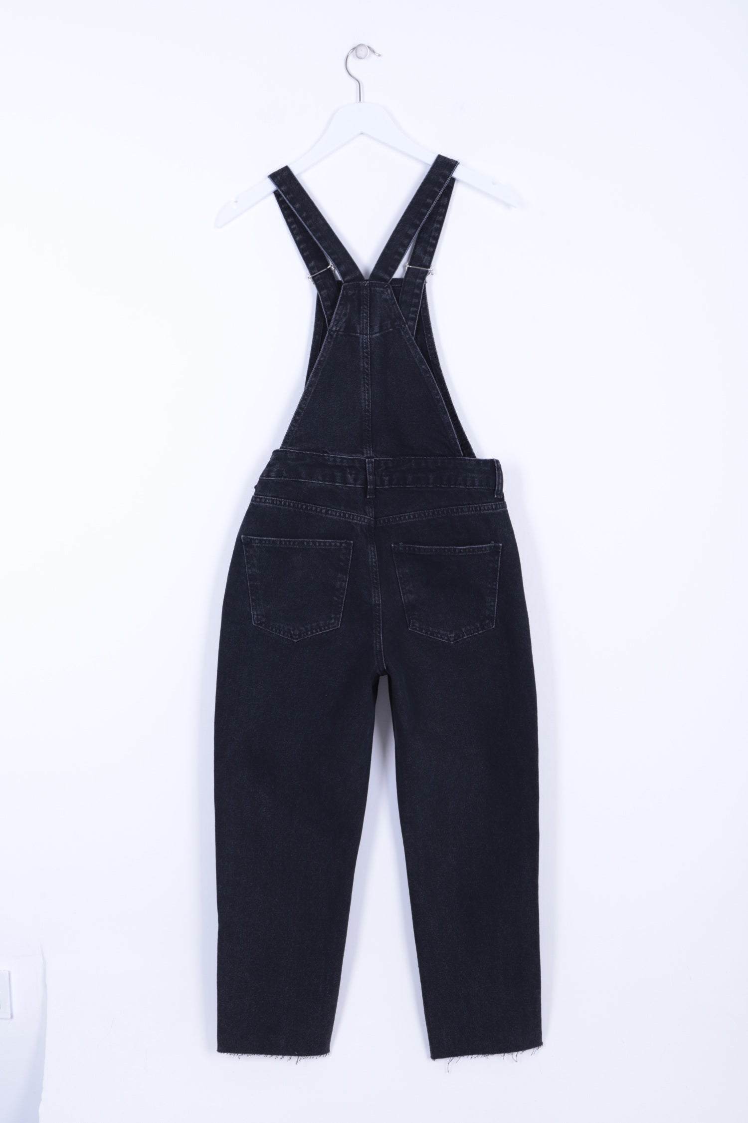 Mom Kalıp Kot Salopet - Antrasit Kot - (S-XL-6) - 6