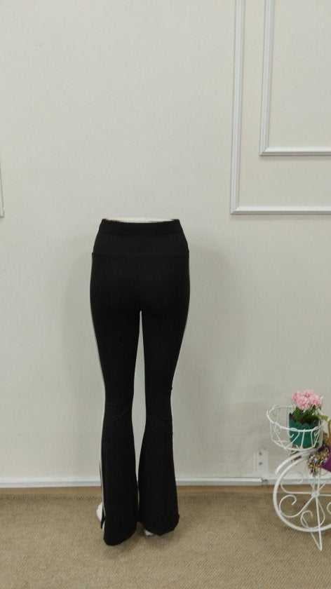 Women's High-Waisted Long Scuba Leggings with Side Stripe Detail, 32861