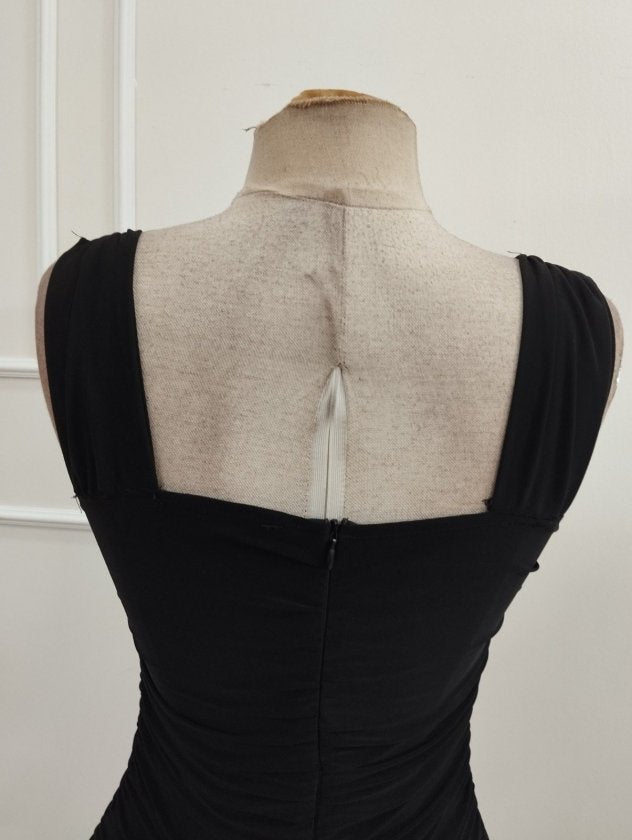 Kadın Kalın Askılı Büzgülü Sandy Elbise, 37826