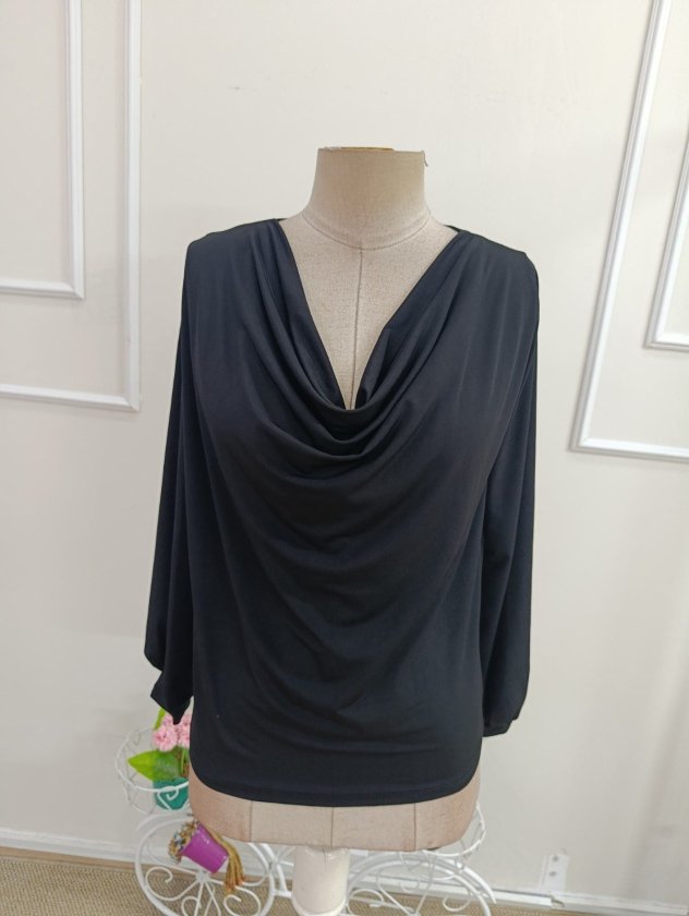 Kadın Uzun Kollu Degaje Yakalı Sandy Bluz, 37808