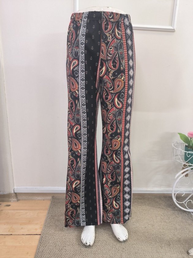 Kadın Yüksek Bel Desenli Dalgıç Tayt Pantolon, 38139
