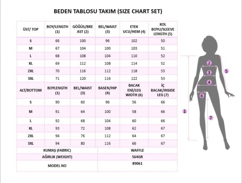 Kadın Uzun Kollu V Yakalı Waffle Bluz Ve Bağcıklı Pantolon Ikili Takım, 38557