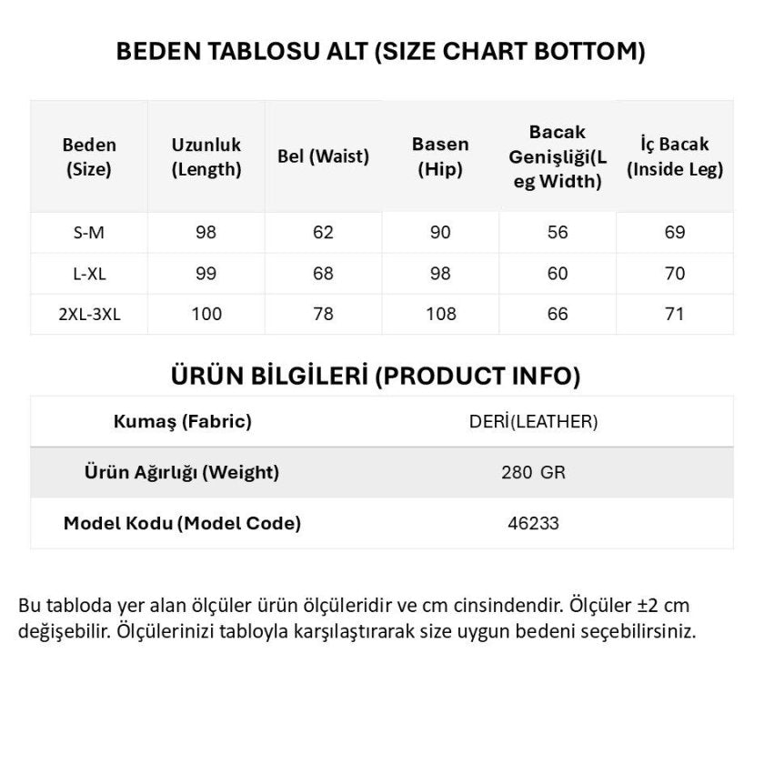 Kadın Yüksek Bel Cepli Deri Pantolon, 38604