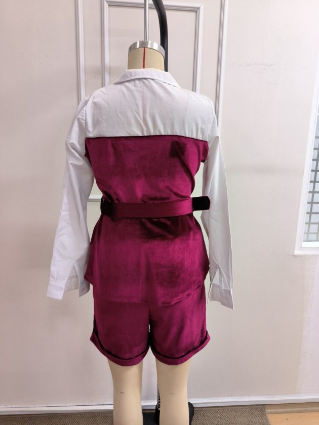 Kadın Uzun Kollu Yakalı Trikoton Ve Kadife Bluz Ve Kadife Short Ikili Takım, 39442