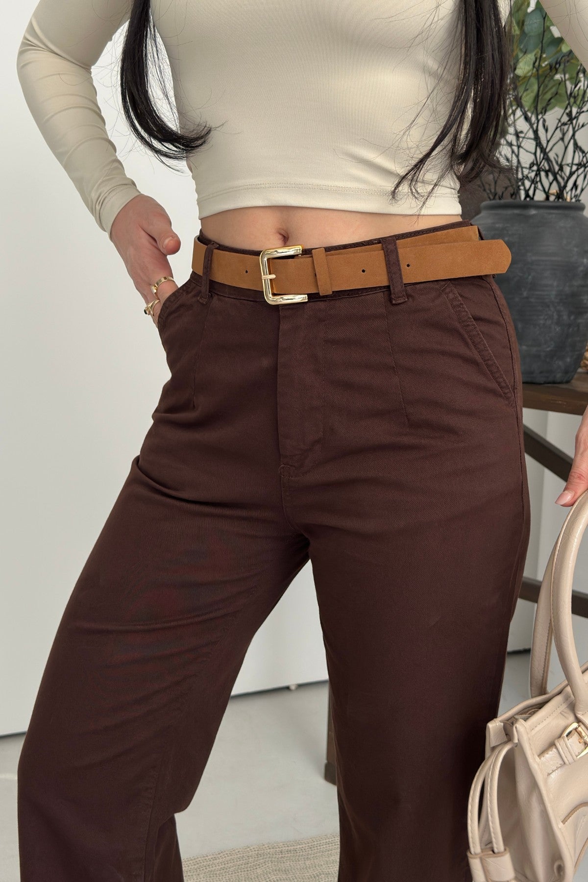 Pensli Kot Pantolon 7069 - Kahverengi - (27-32) - 3