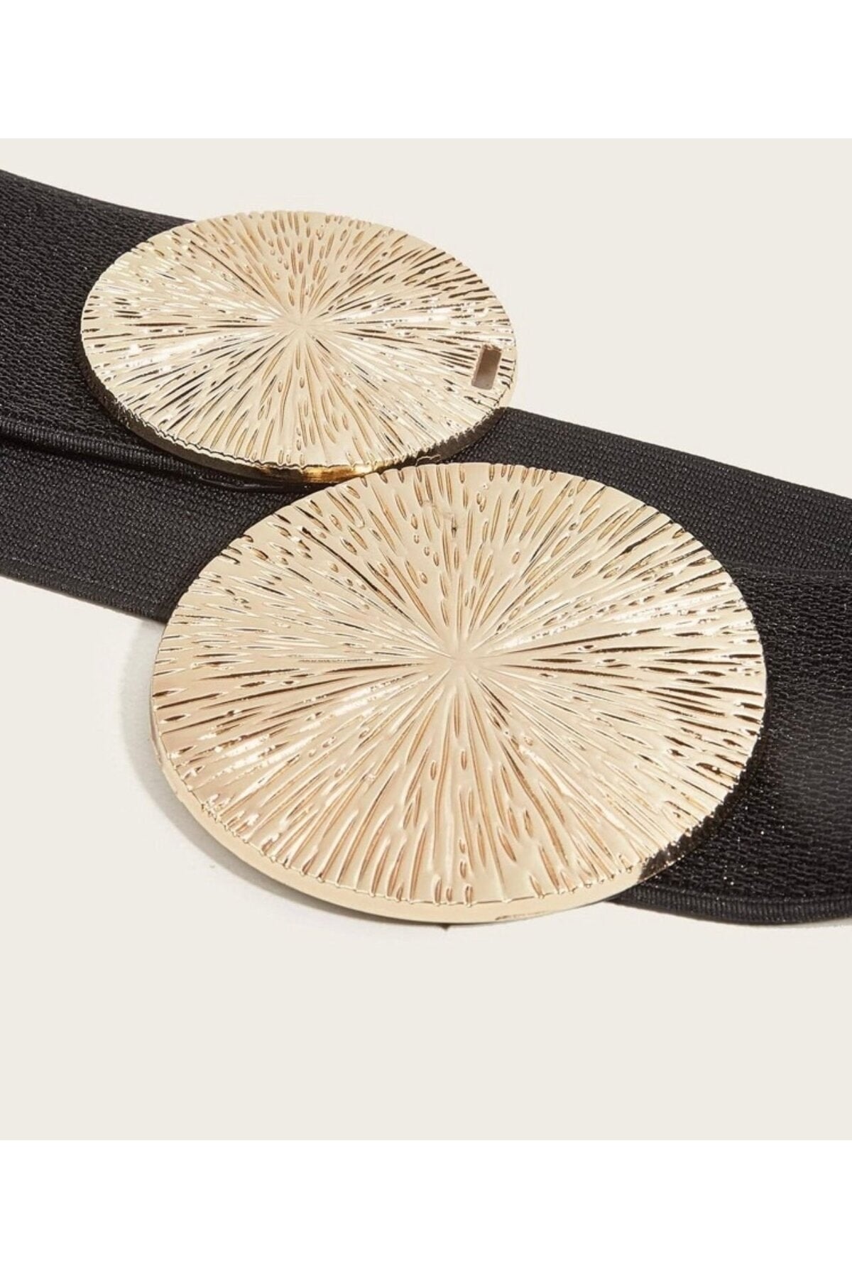 Gold Tokalı Geçmeli Elastik Kadın Kemeri, Ceket Kemeri, Gömlek Kemeri, Elbise Kemeri